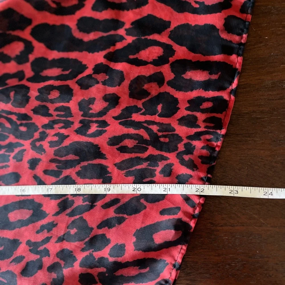 NWT ZARA Animal print blouse muted orange and black print - Picture 9 of 10